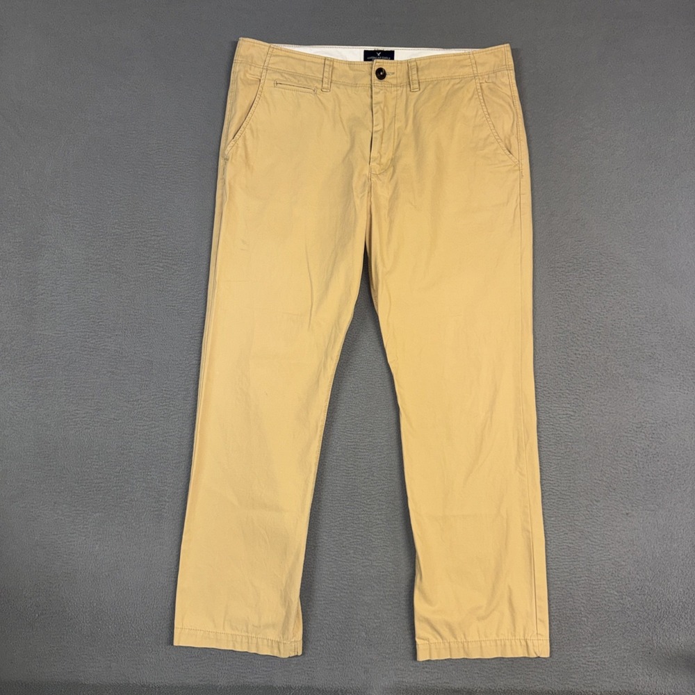 Ameican Eagle Pants Mens 36x32 (Fits 38x30) Tan Brown Original Straight Cotton